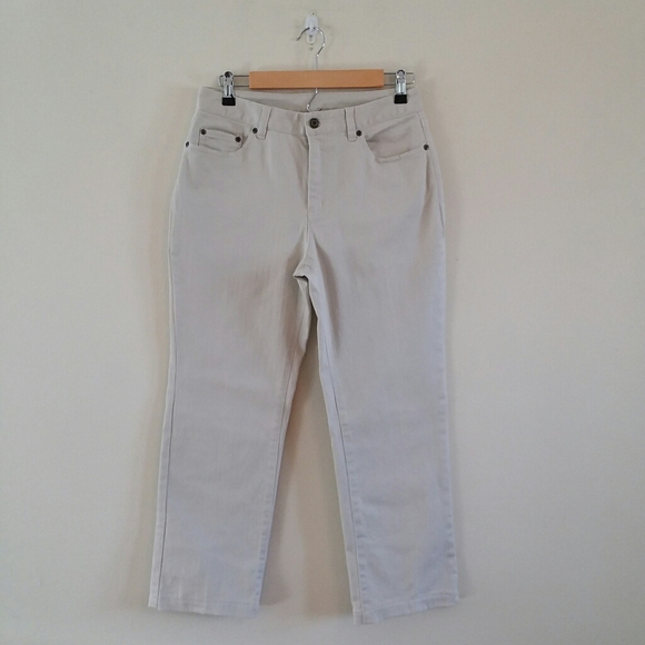 TALBOTS STRETCH WOMEN’S TAN JEANS PANTS 8P - Picture 8 of 8